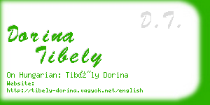 dorina tibely business card